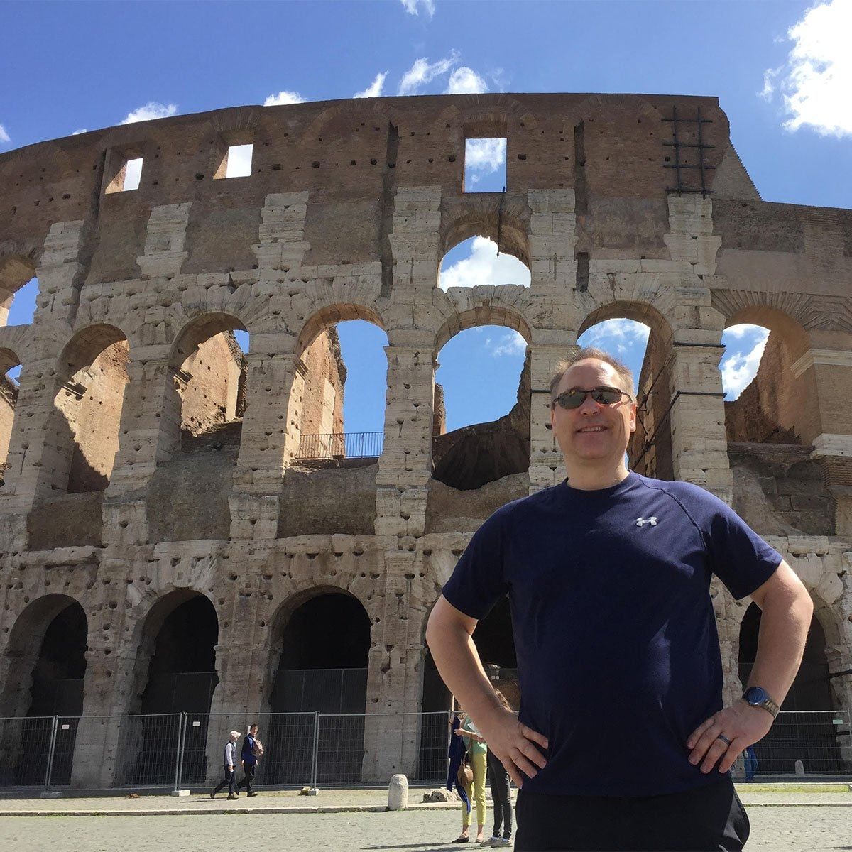 Trevor at the Colosseum in Rome